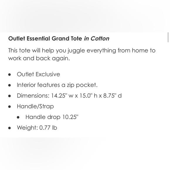 Vera Bradley Outlet Essential Grand Tote. NWT. “Toasty Teddies” - Picture 3 of 3